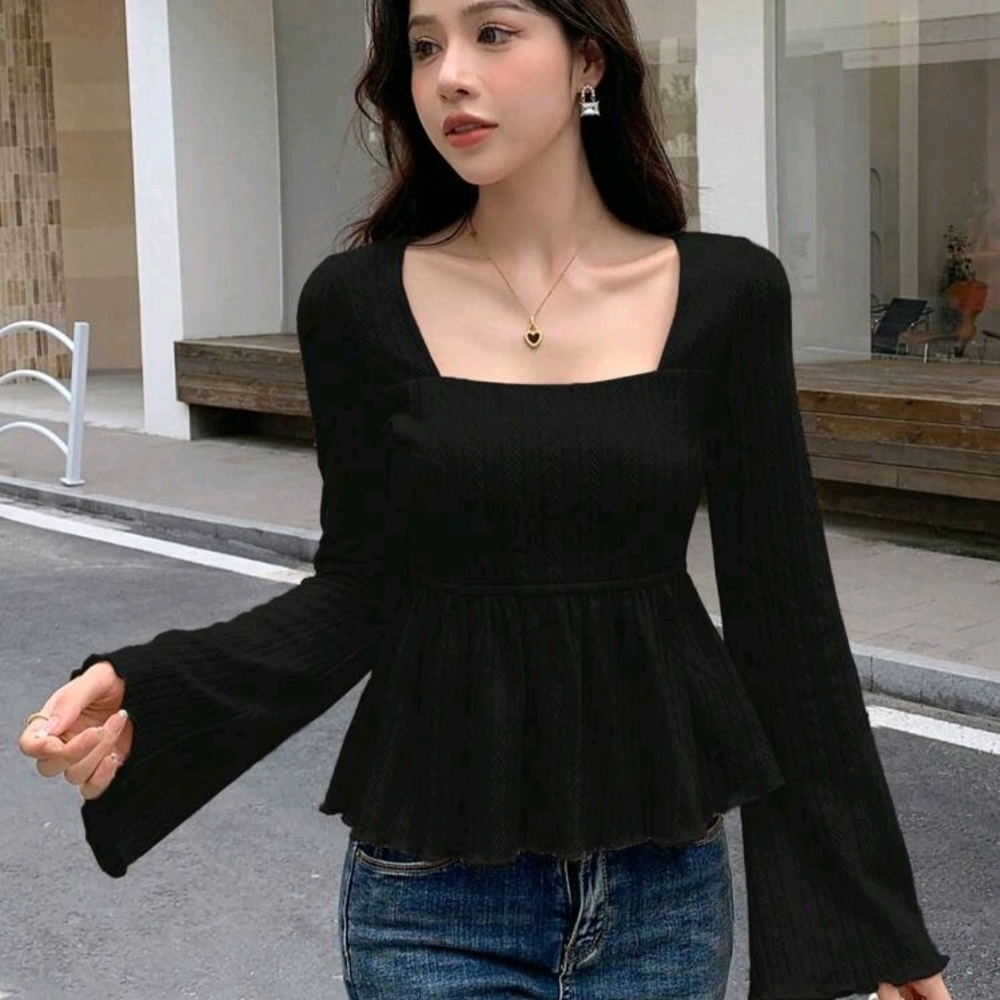 Elegant Black Women's Top